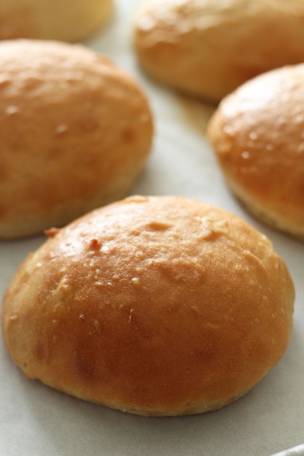 Super light, fluffy, yet sturdy homemade Potato Burger Buns are made with fresh potato and taste SO much better than store-bought.