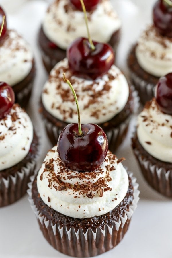 gourmet black forest cupcakes