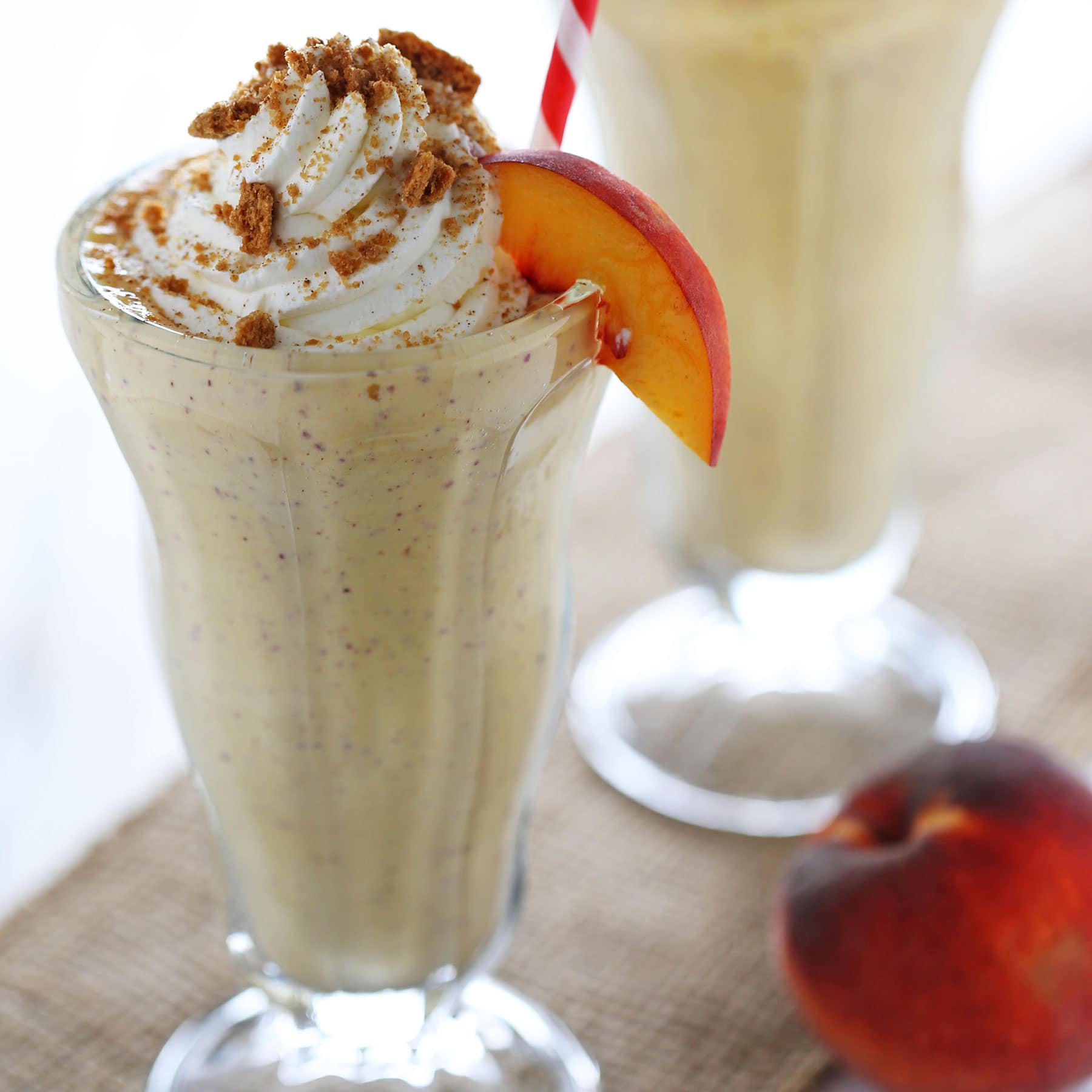 Peach Pie Milkshakes