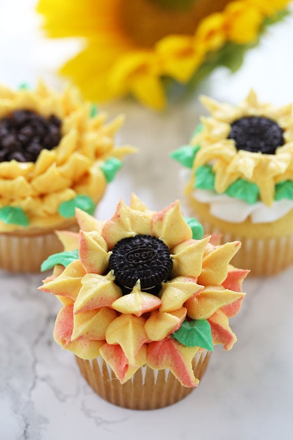 pretty buttercream cupcakes