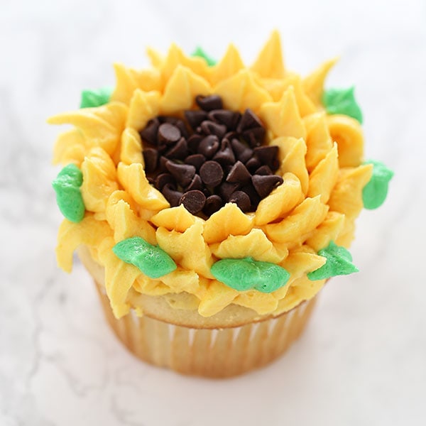 How to Make Sunflower Cupcakes with three different buttercream decorating methods that anyone can do! They're so fun, happy, and beautiful that everyone will think they came from an expensive bakery!