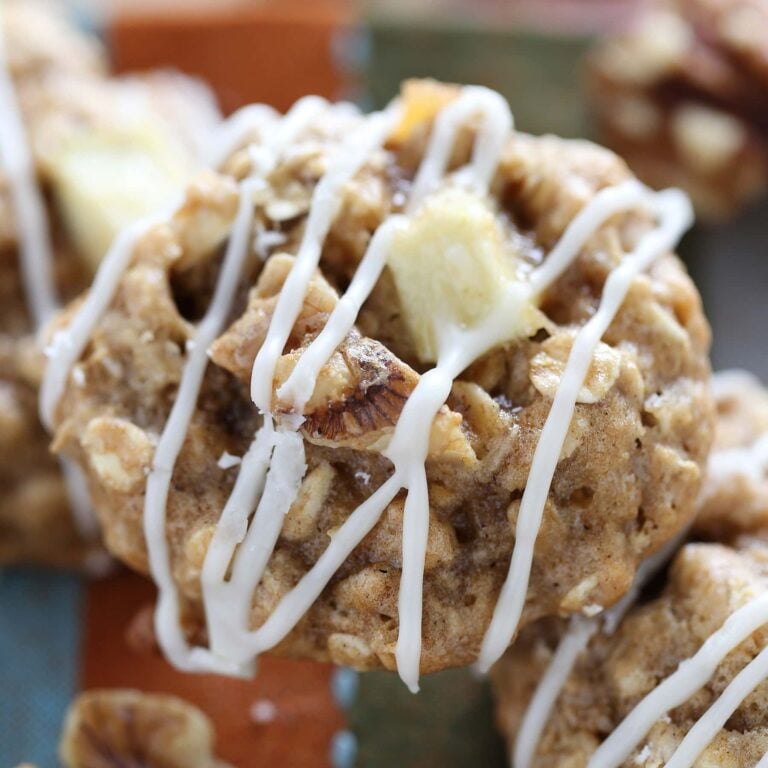 Apple Walnut Oatmeal Cookies are full of warm fall flavors and take just 30 minutes to make from start to finish. You don't even need an electric mixer!