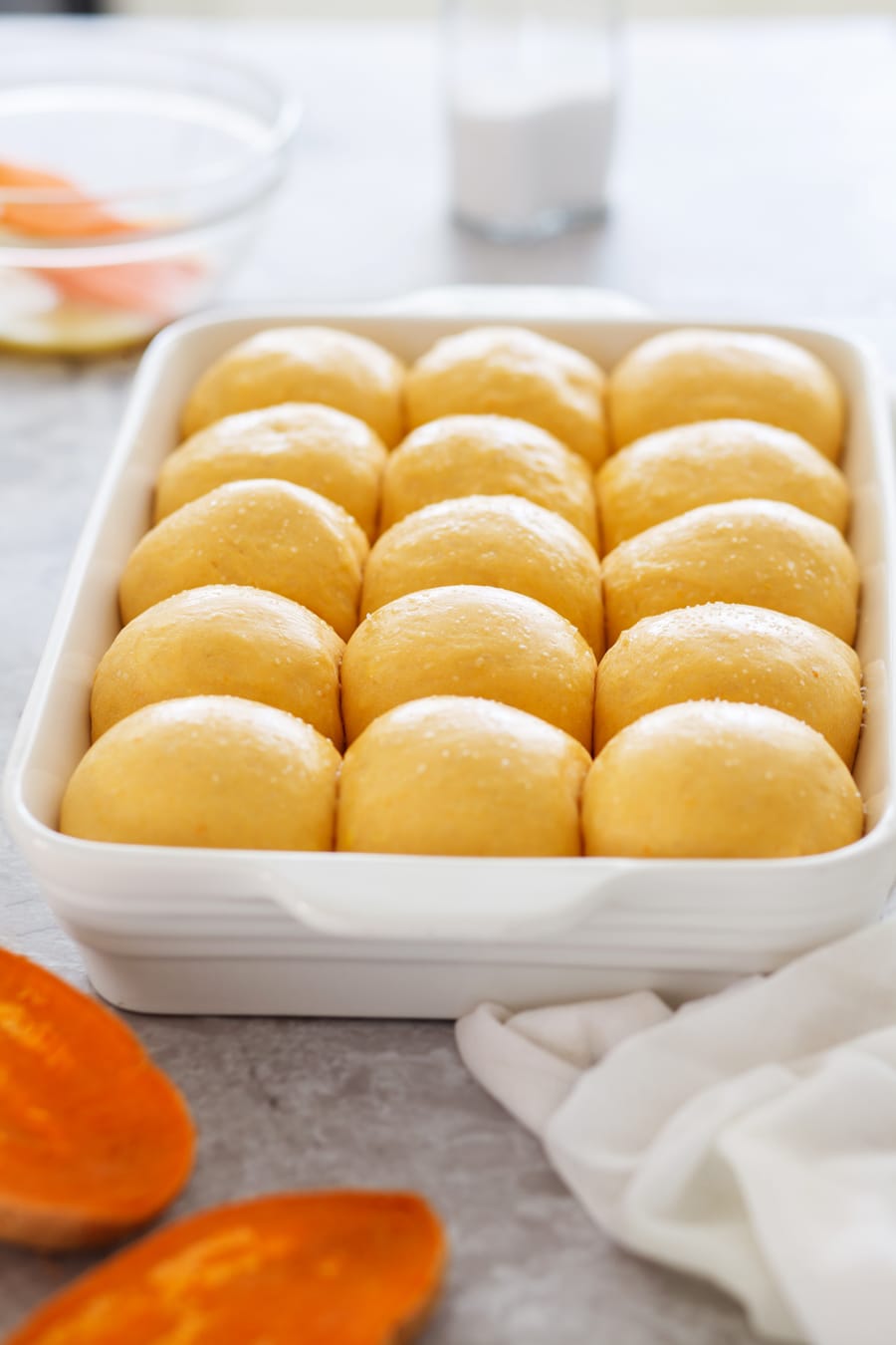 Homemade Sweet Potato Dinner Rolls are ridiculously soft and fluffy with a slightly crisp and chewy crust and a hint of sweet potato goodness.