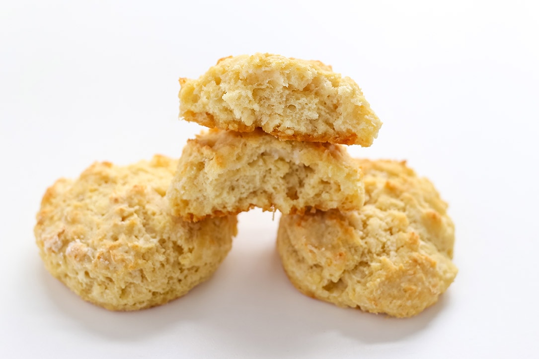 Biscuits made with whole milk vs. buttermilk