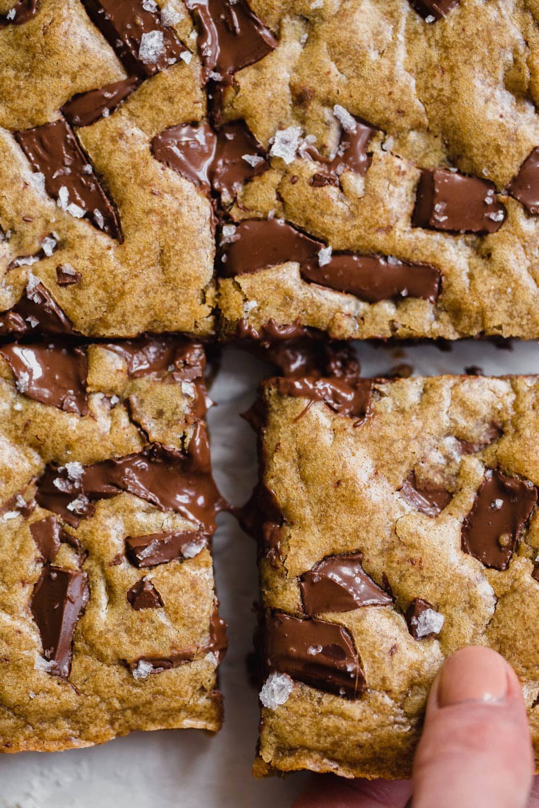 Ultra flavorful Gooey Chocolate Chunk Blondies are ridiculously chewy, gooey, and absolutely loaded with chunks of chocolate. 35 minutes, no mixer required.