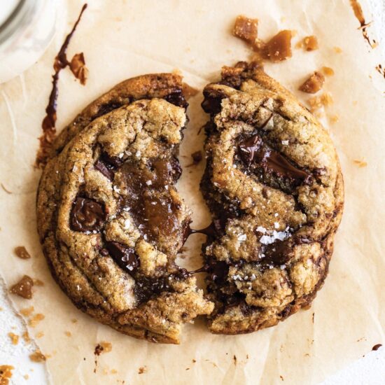 gooey browned butter toffee chocolate chip cookie recipe