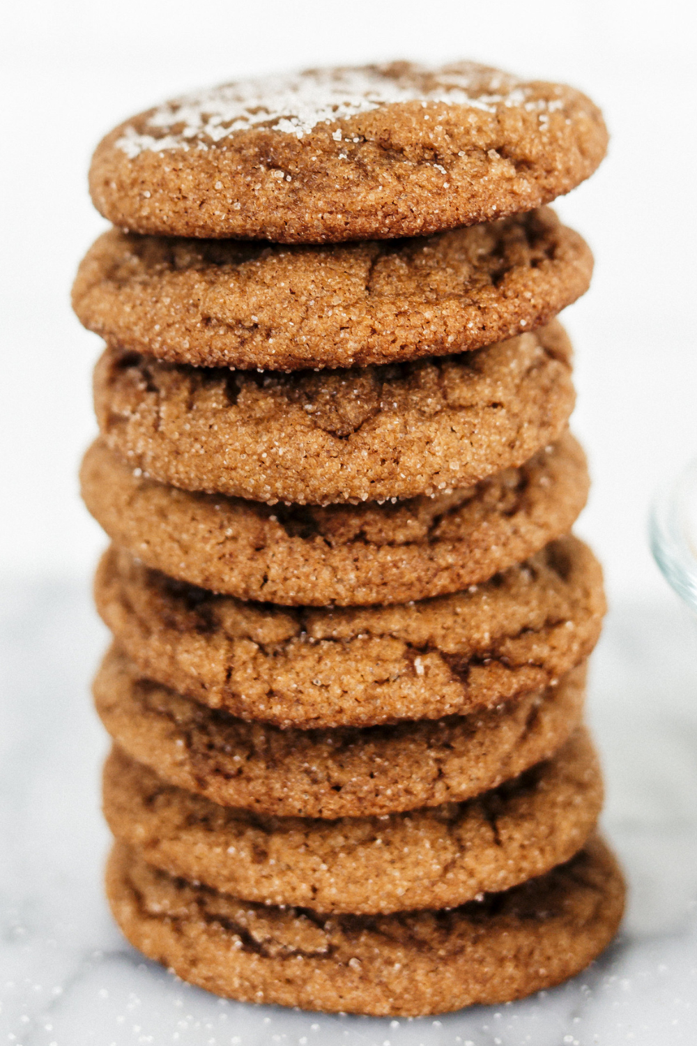 a stack of gingerdoodle cookies.