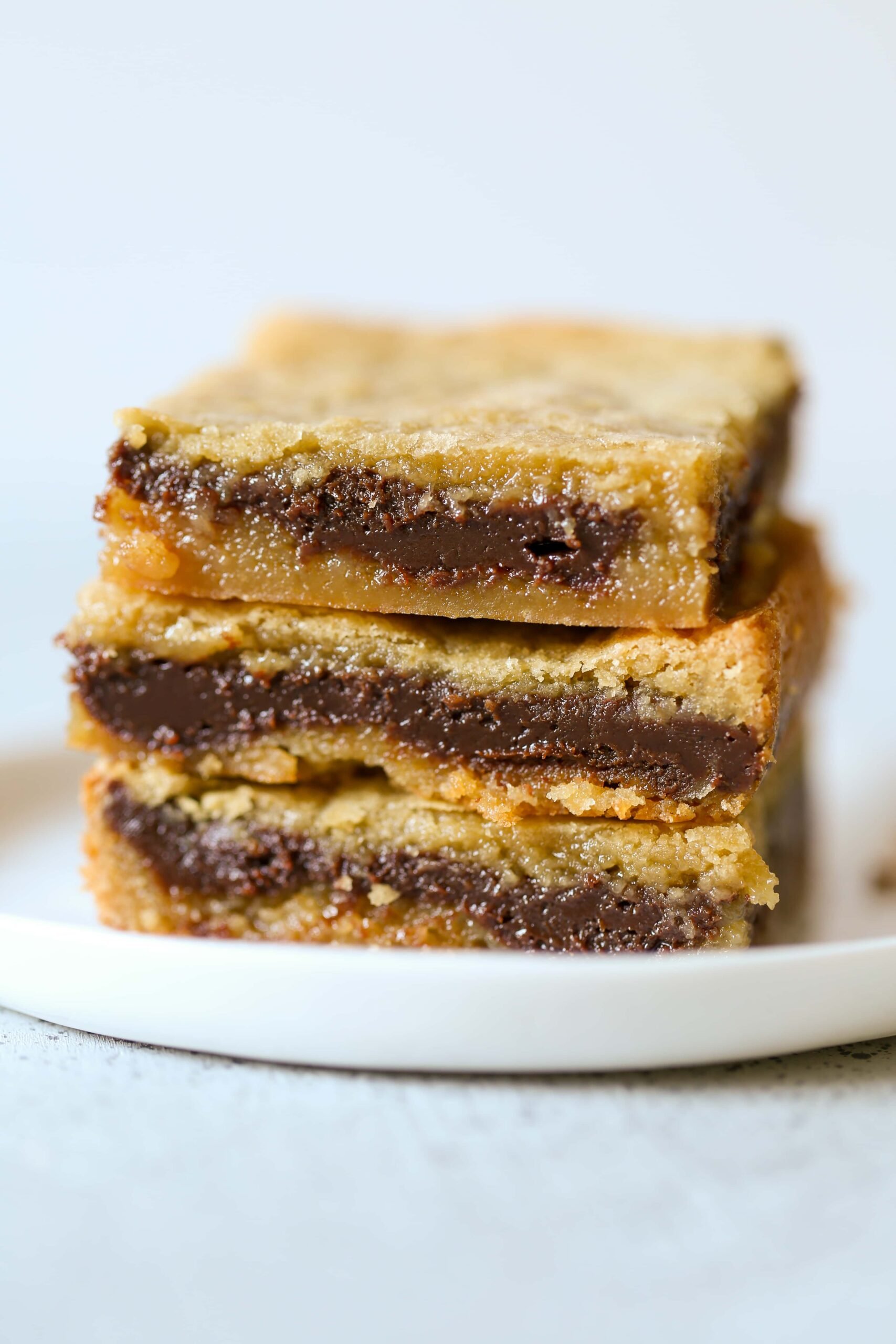 Fudge filled blondies