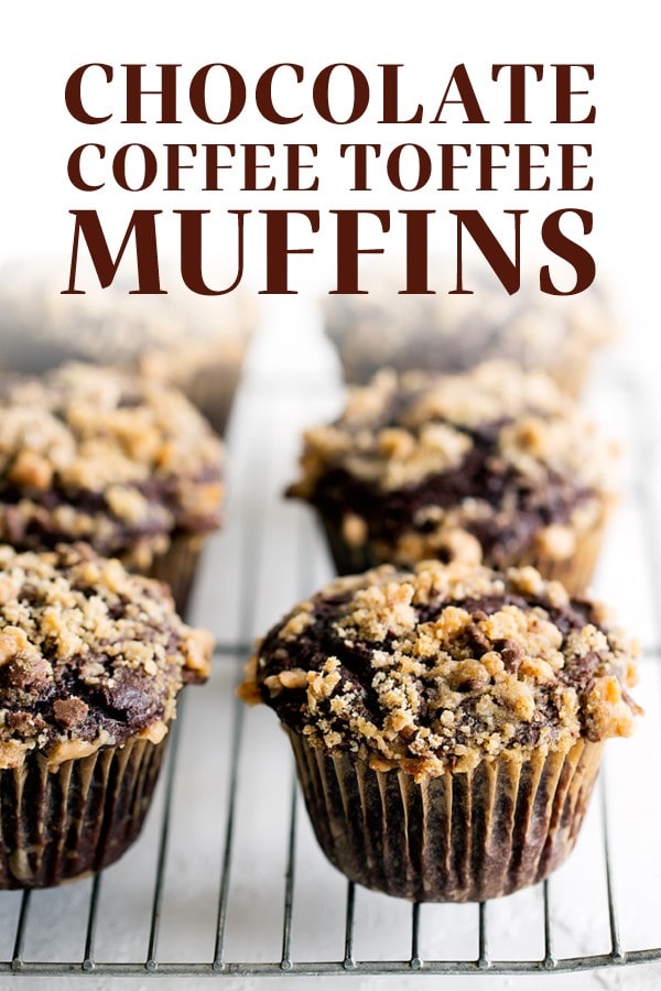 Chocolate Coffee Toffee Crunch Muffins