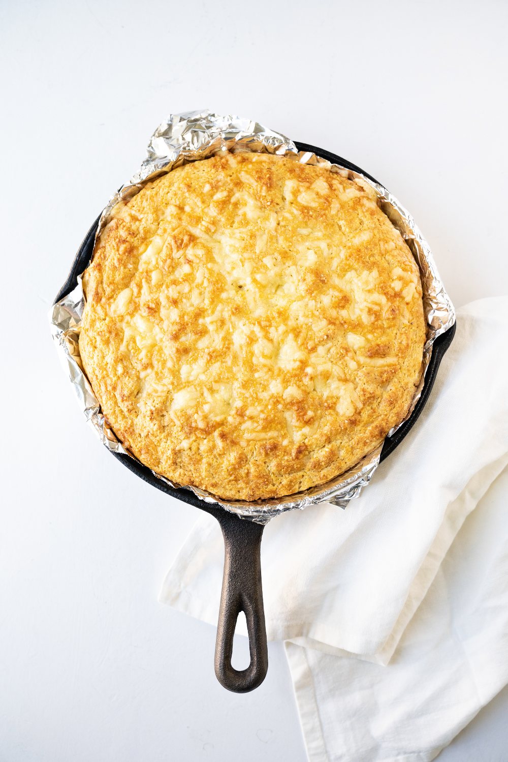 Cheesy Skillet Cornbread is moist and tender and can be made in the oven or on the grill!