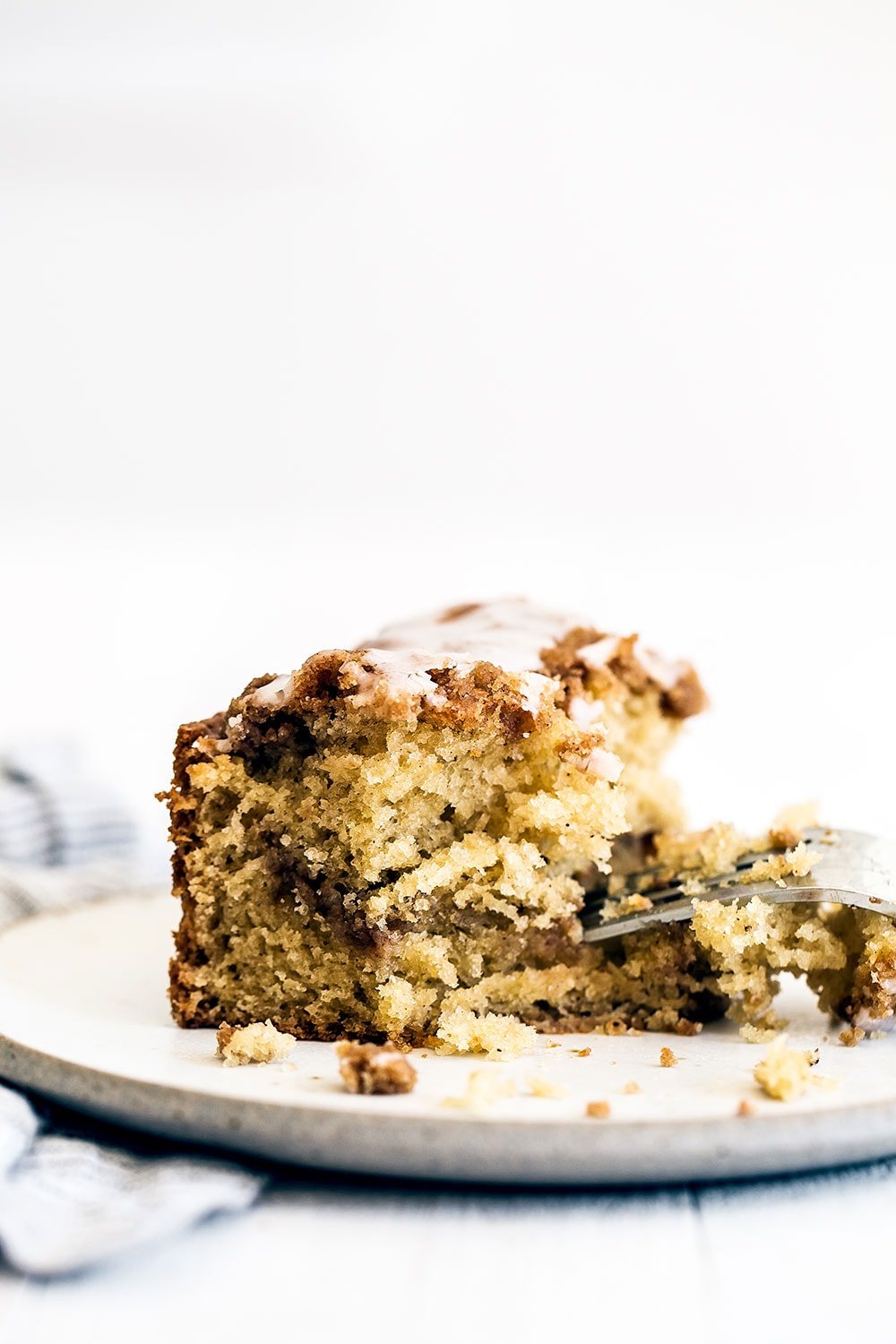 Browned butter sour cream coffee cake with cinnamon streusel - the best coffee cake ever!