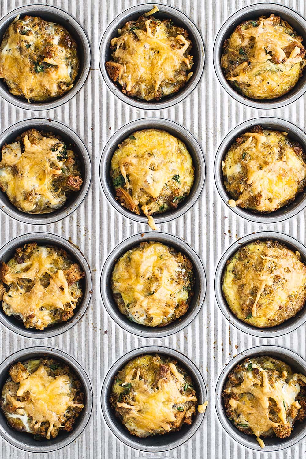 Thanksgiving Leftover Stuffing Muffins are made in minutes with leftover stuffing and turkey for a tasty breakfast or snack that you can dip in cranberry sauce or gravy!