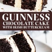 guinness chocolate cake with irish cream buttercream.