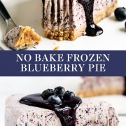 Easy No Bake Frozen Blueberry Pie