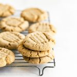 easy peanut butter cookies cooling on a wire rack