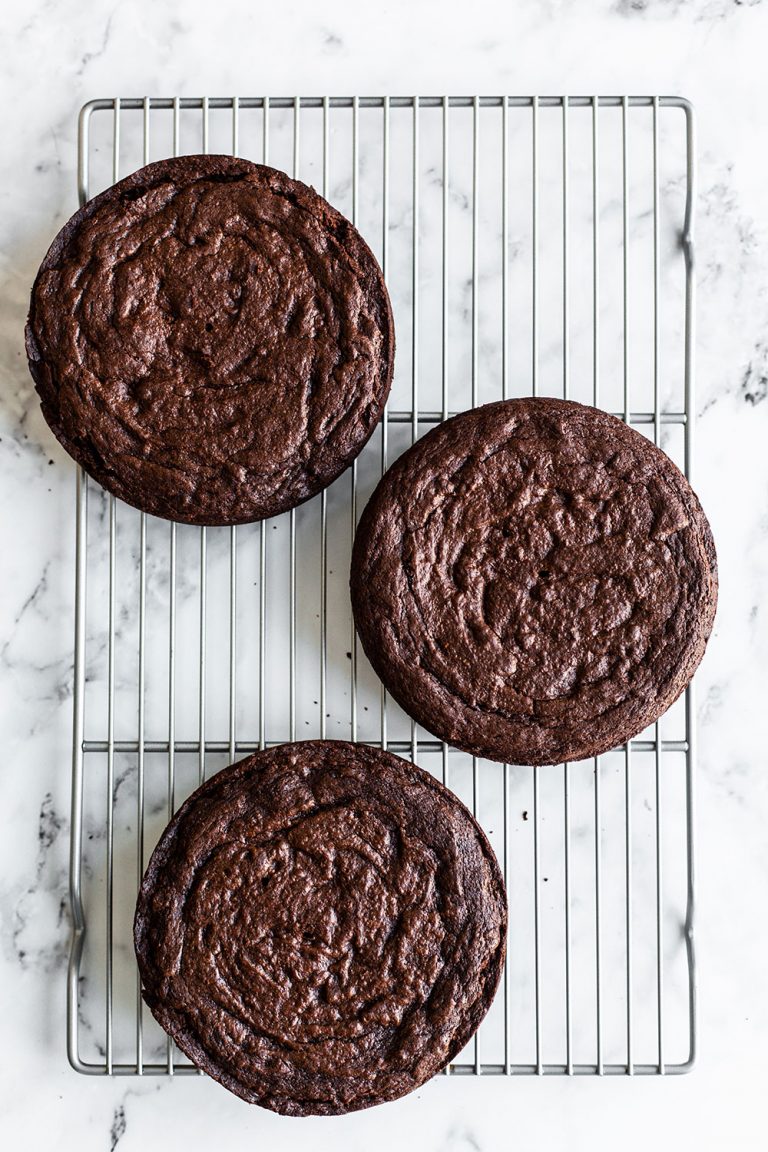 Chocolate Brownie Cake with Peanut Butter Frosting Handle the Heat