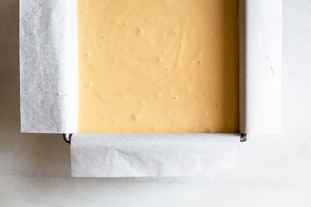 smooth and creamy cheesecake batter