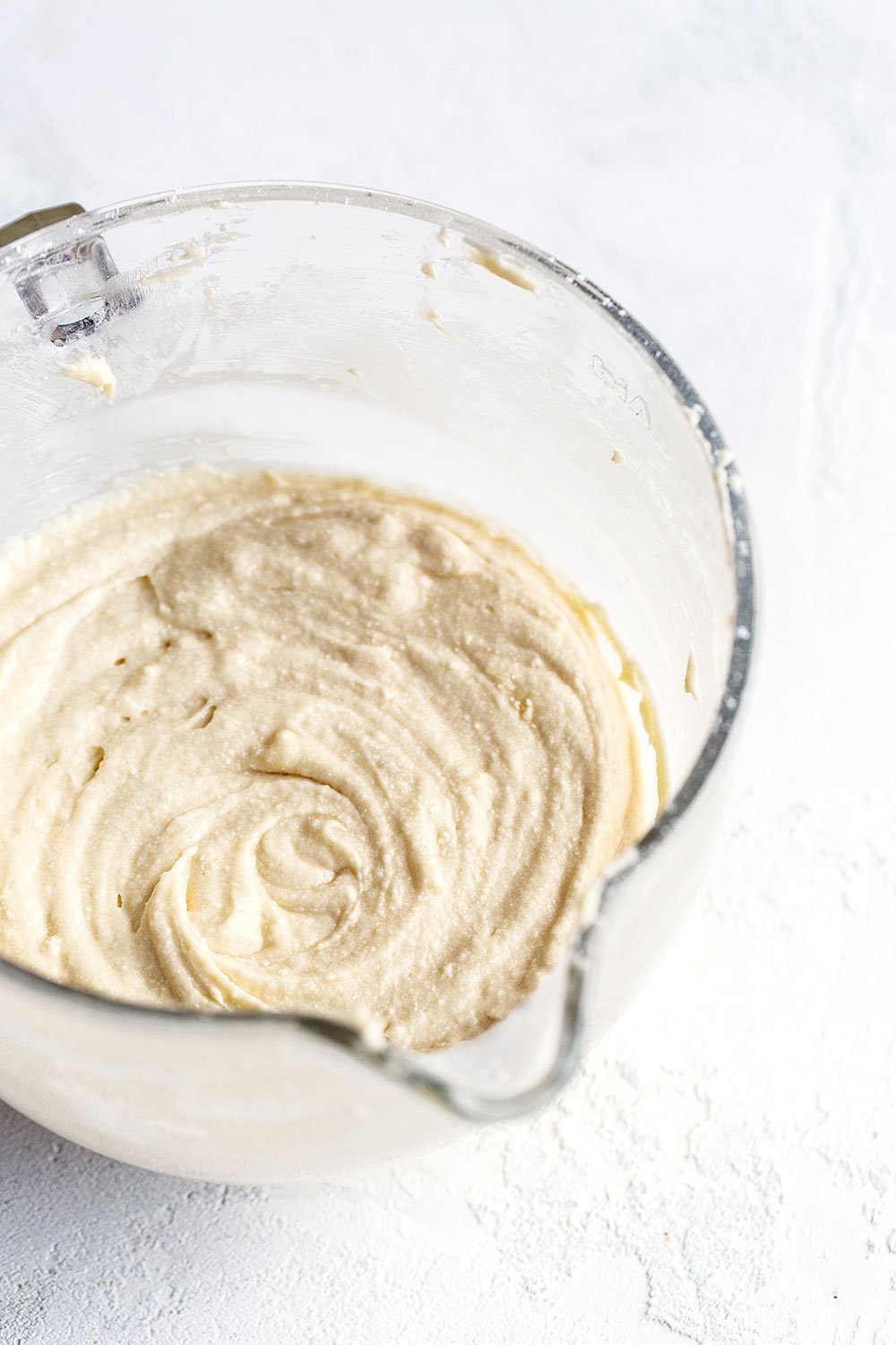 Yellow Cake Batter in a mixing bowl