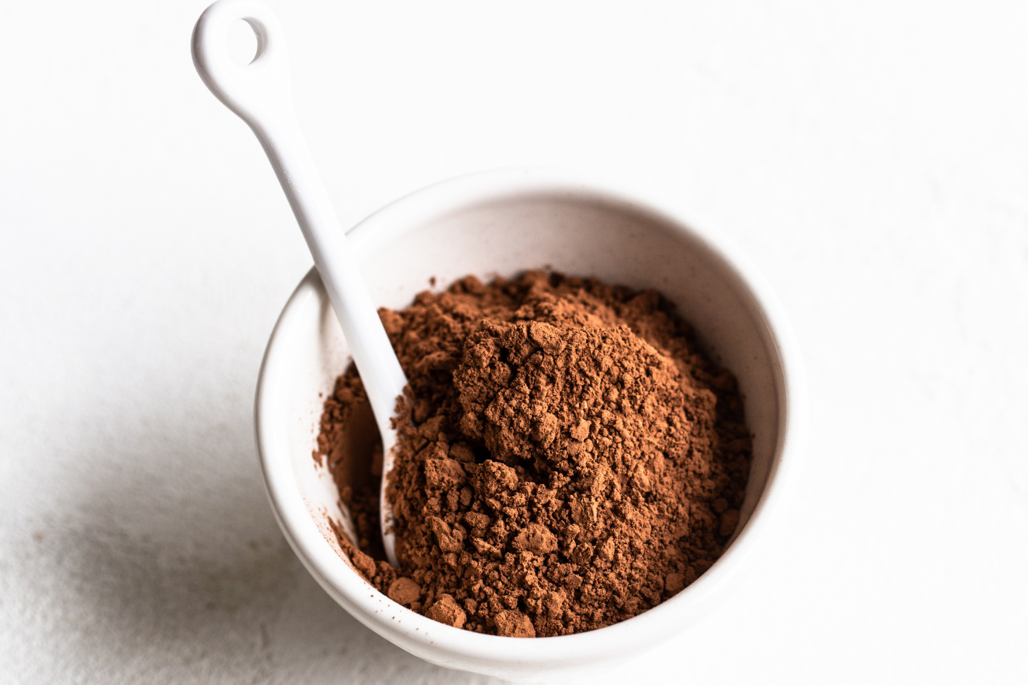 cocoa powder in a small bowl