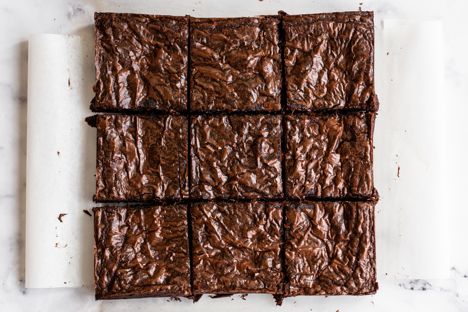 perfectly sliced fudgy browned butter brownies