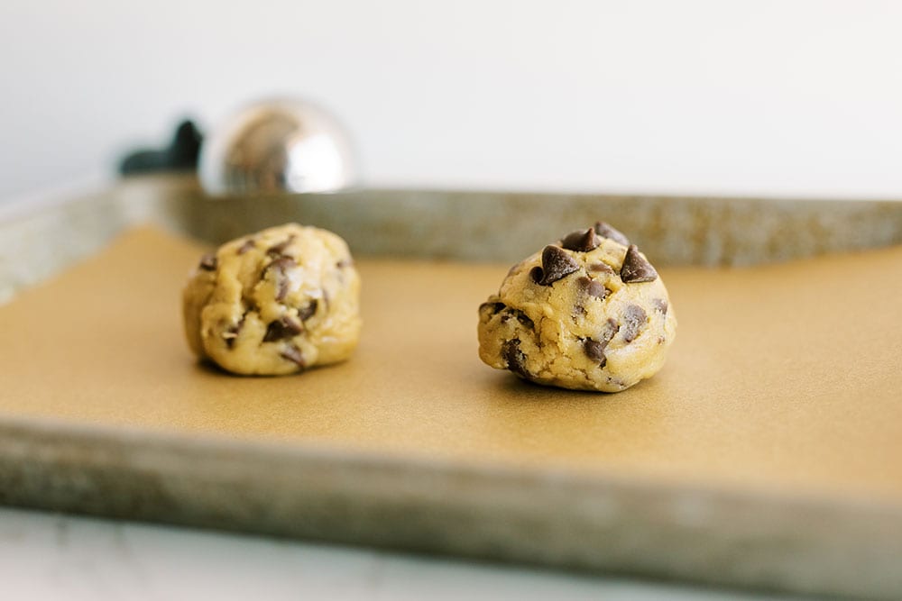 Balls of cookie dough