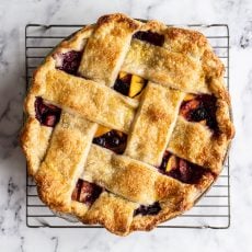 peach blueberry pie