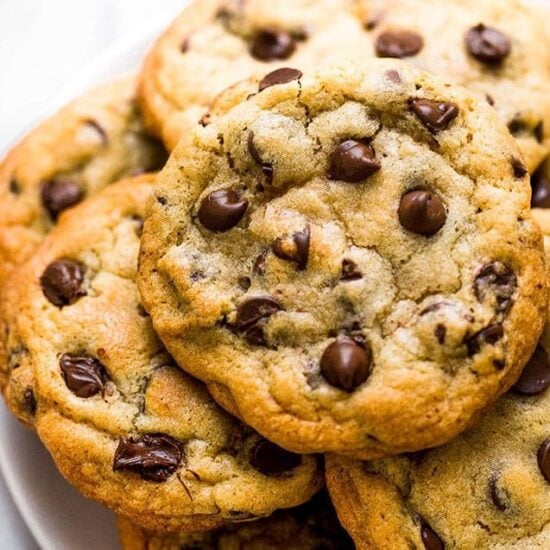 Ultra thick bakery style chocolate chip cookie recipe