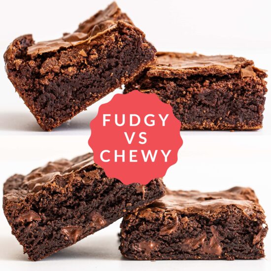 fudgy vs chewy brownies