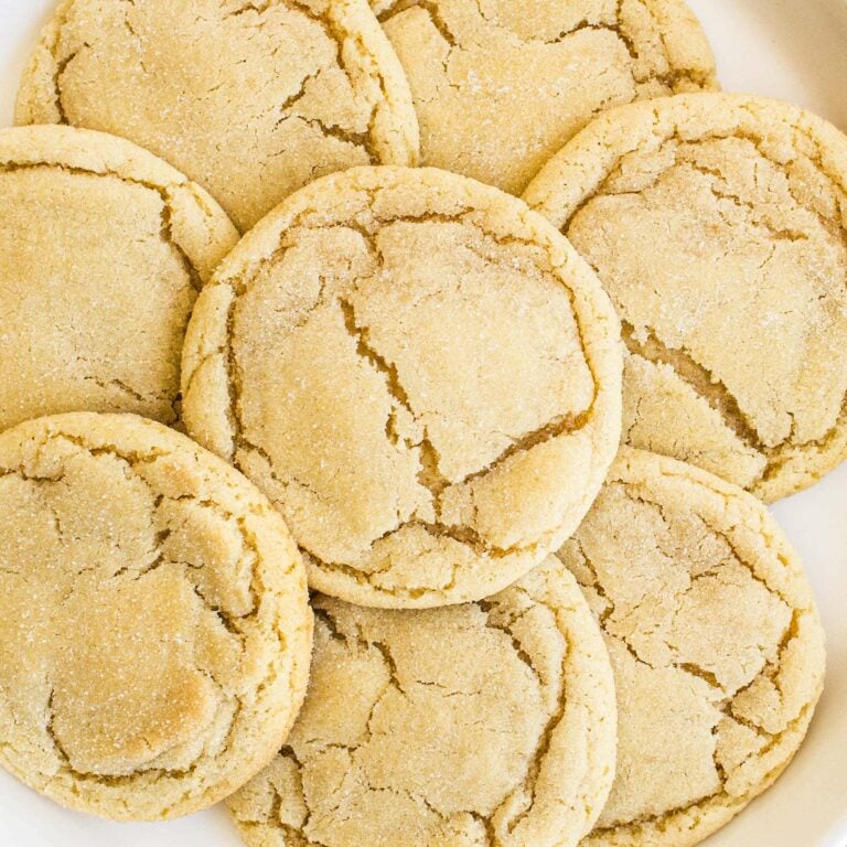 up close shot of best soft and chewy sugar cookies with the perfect texture.