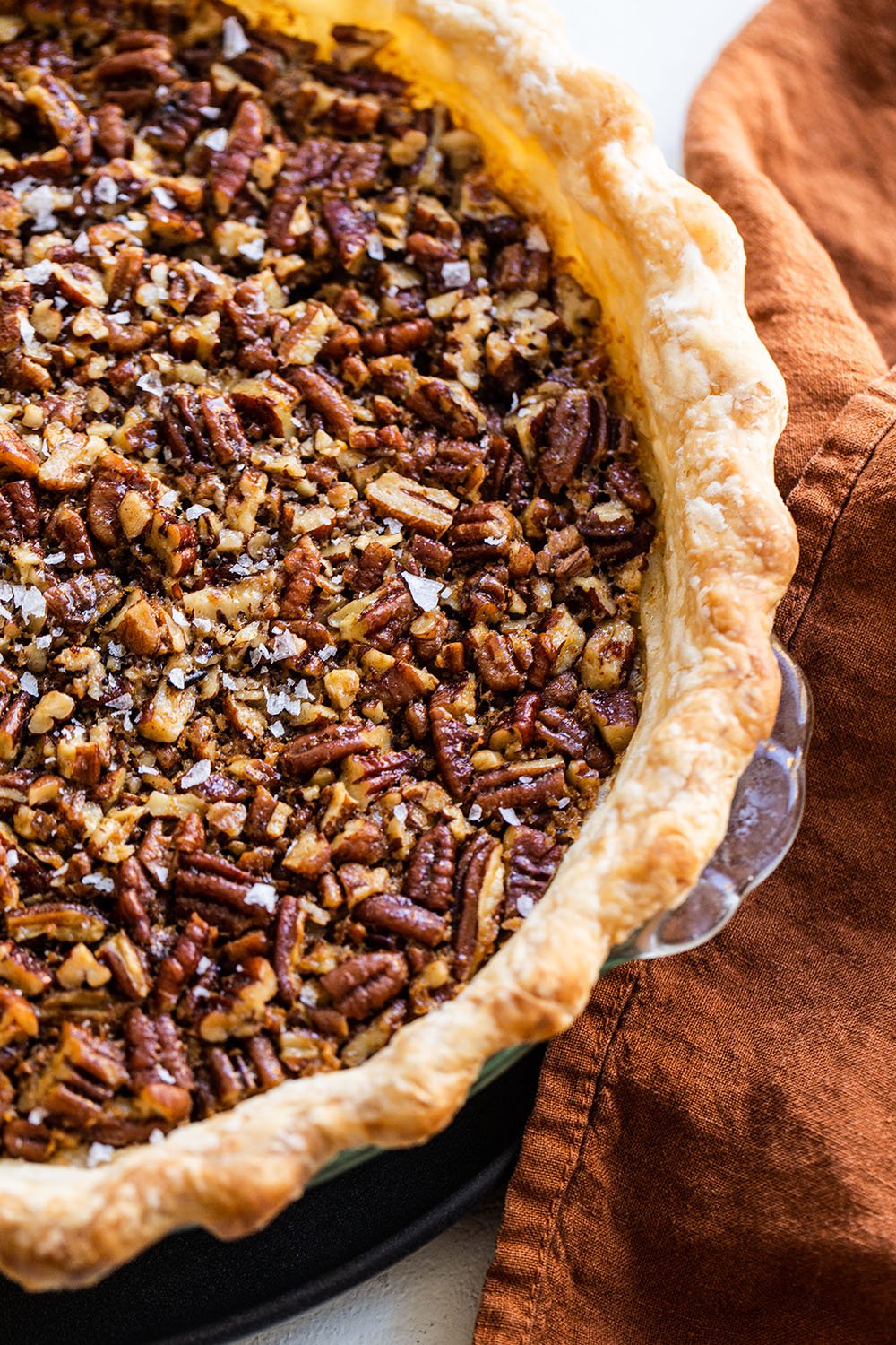 whole unsliced Browned Butter Maple Pecan Pie