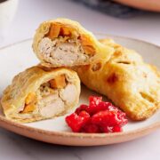 use up leftover stuffing, turkey, gravy and sweet potatoes in hand pies