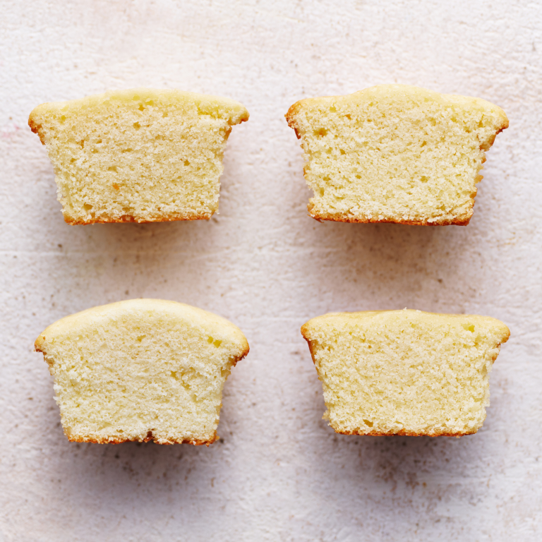 comparisons of cupcakes made with different types of flour.