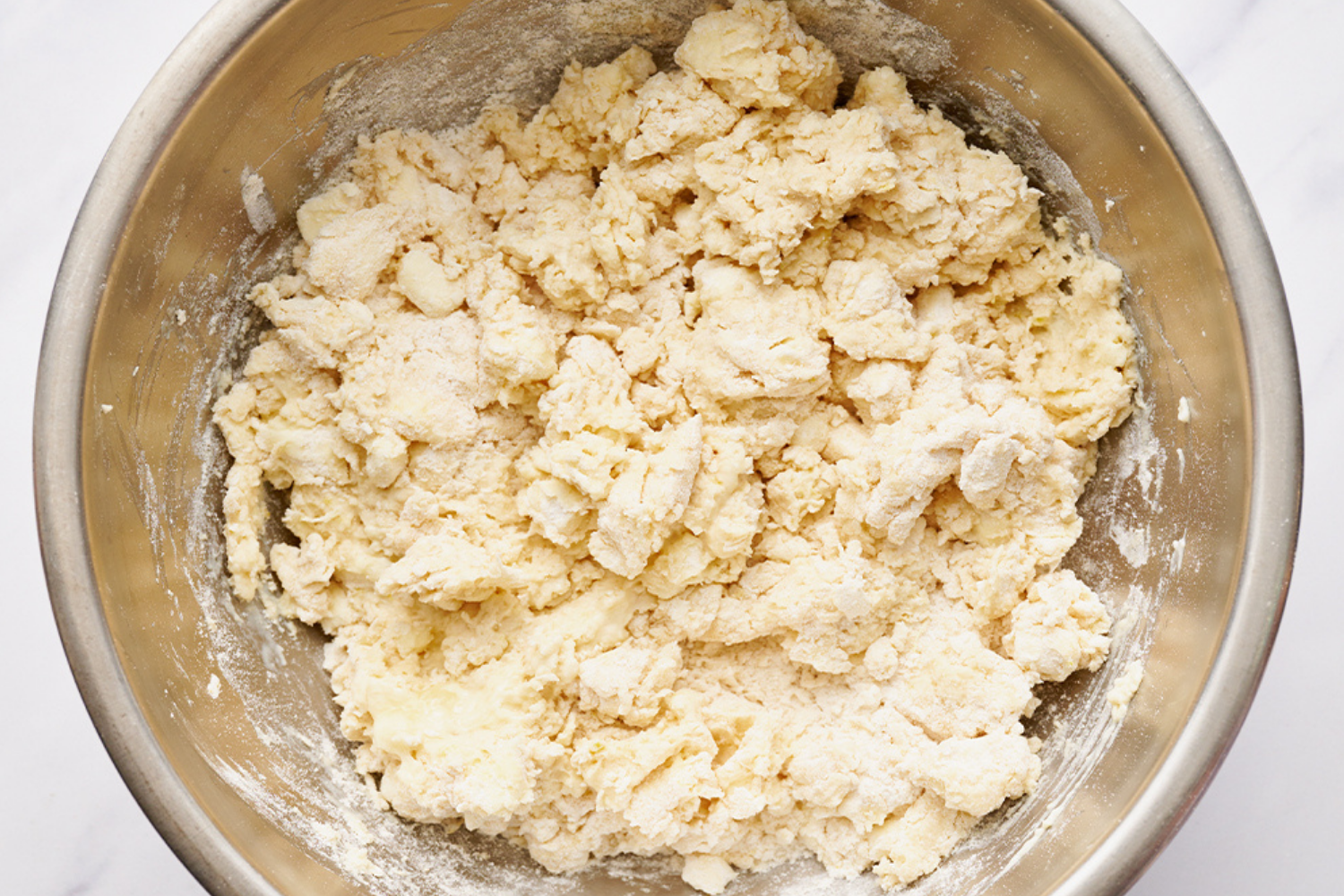 scone dough in a bowl.