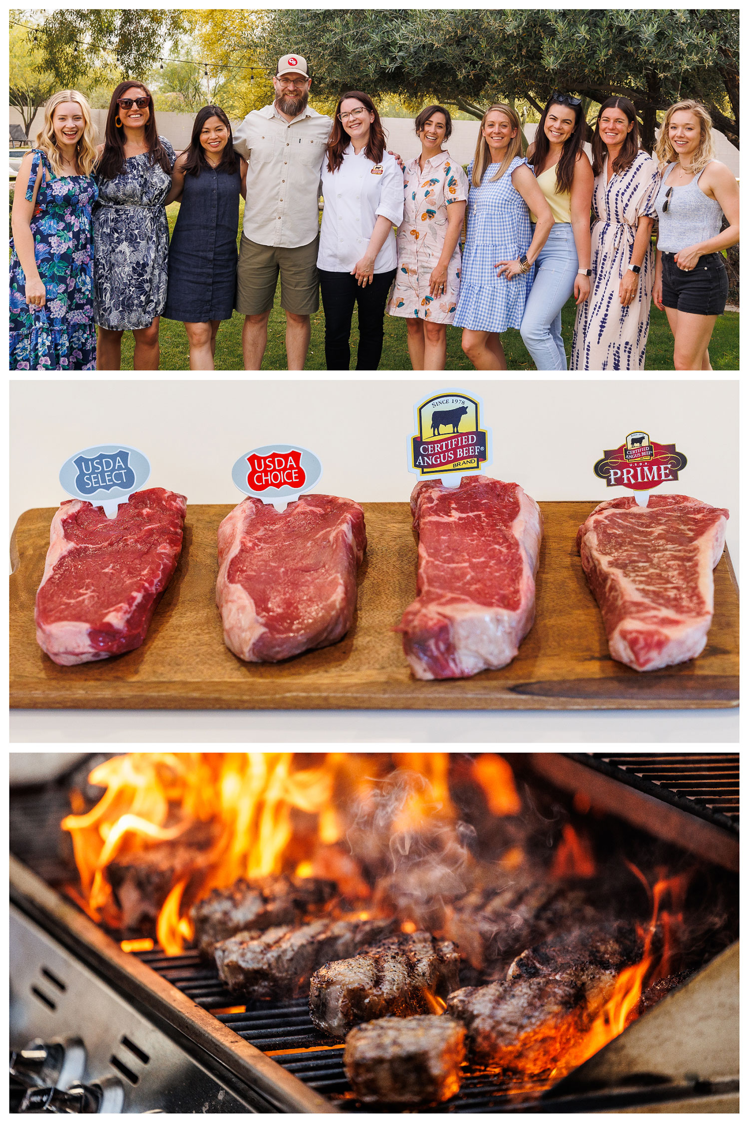collage of retreat activations sponsored by Angus Beef
