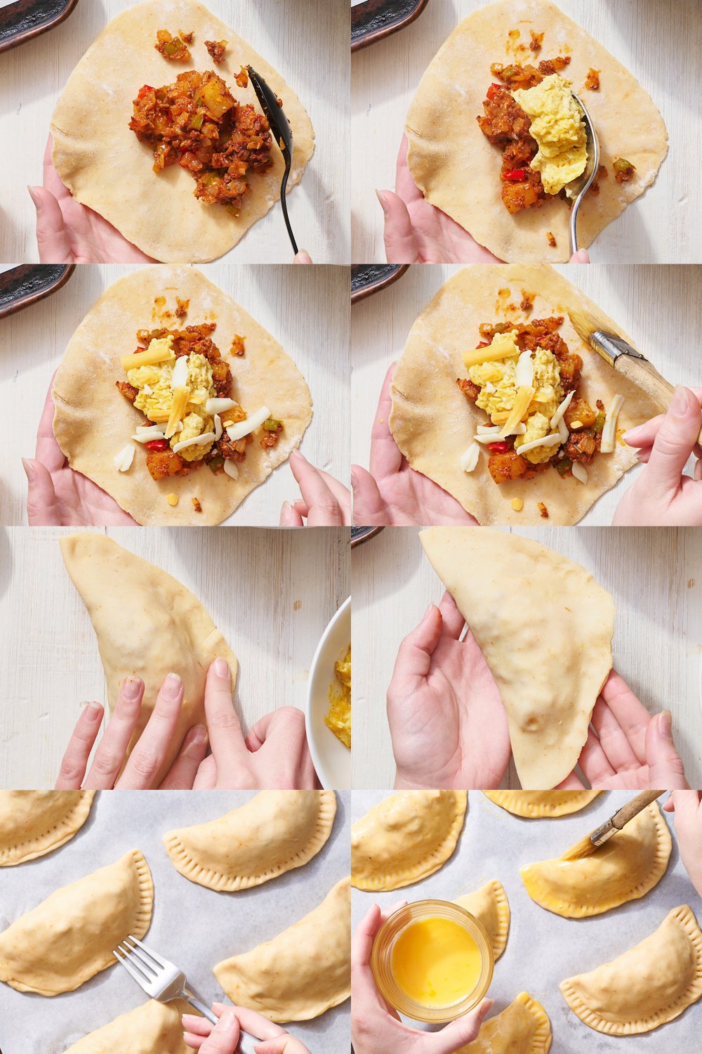 step-by-step of how to assemble this recipe.