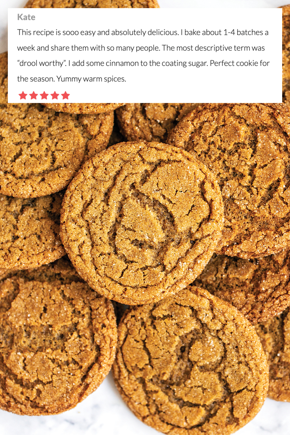 ginger molasses cookies are the perfect Christmas in July treat!