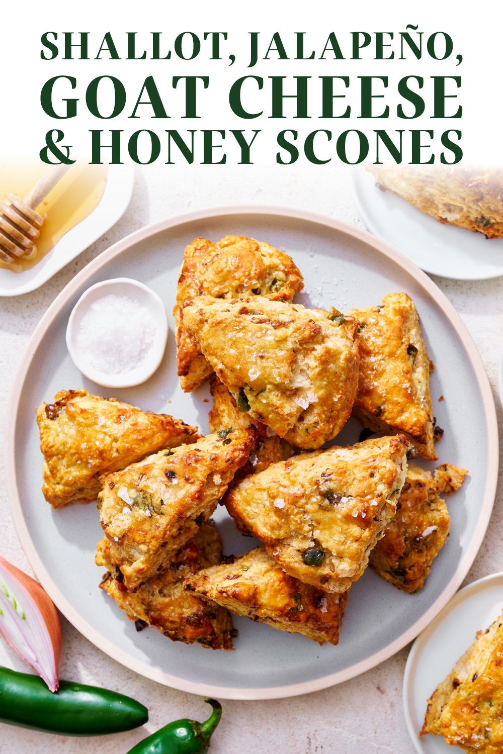 Savory Scones Shallot, Jalapeño, Goat Cheese & Honey Scones