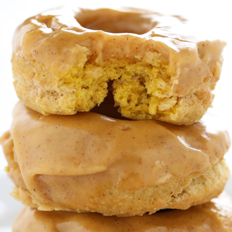 Pumpkin Old Fashioned Doughnuts with glaze