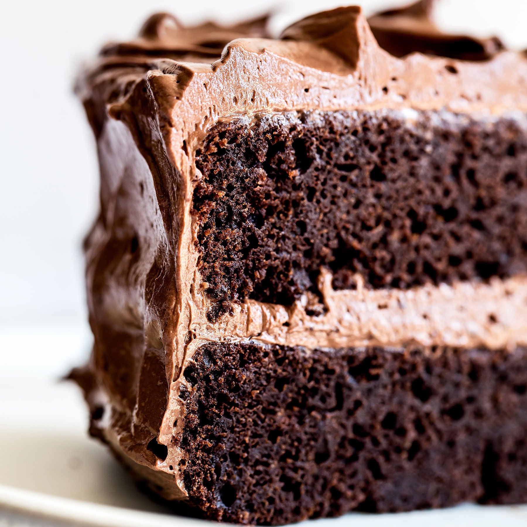 a slice of the most heavenly chocolate fudge cake ever
