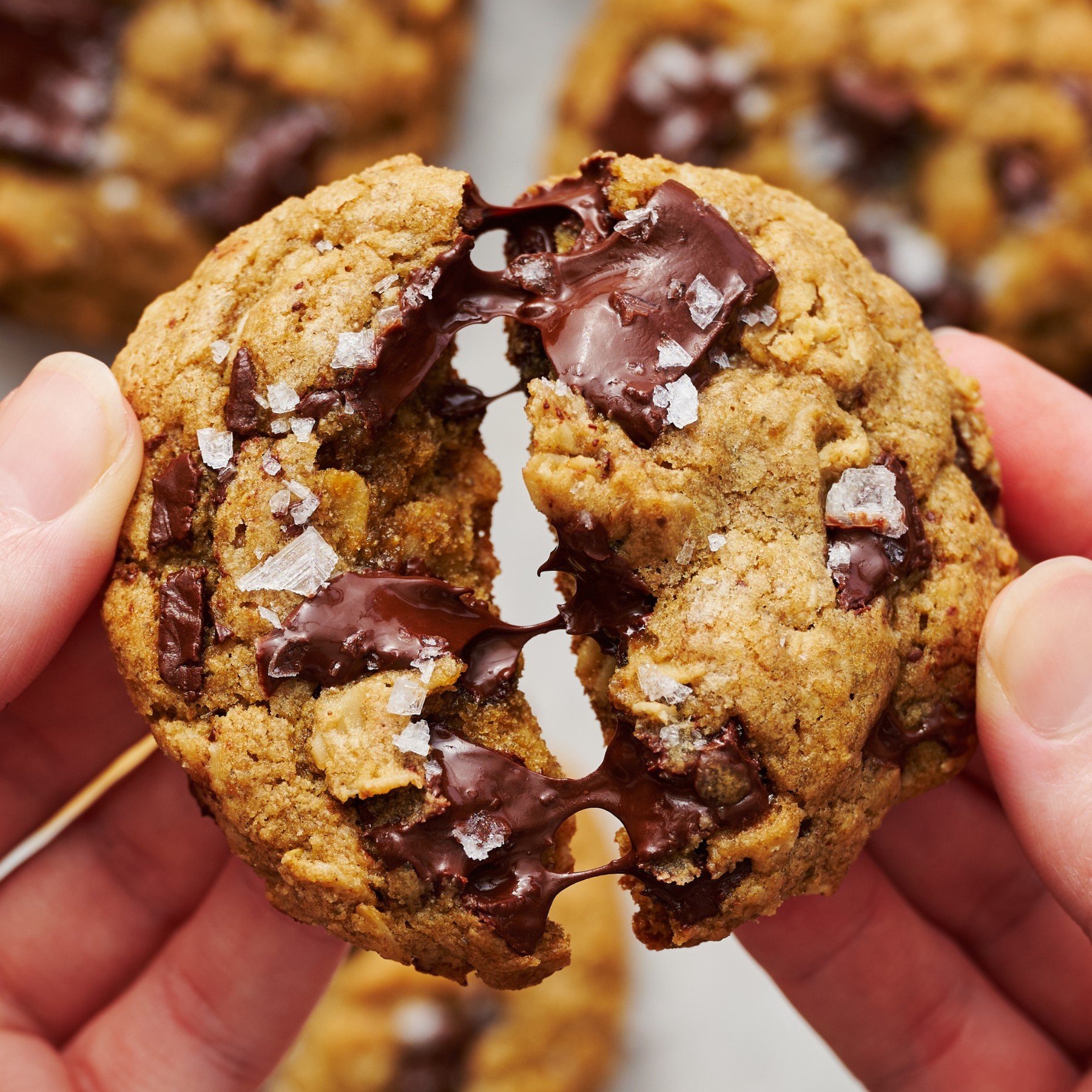 Bourbon Rye Oatmeal Chocolate Chunk Cookies