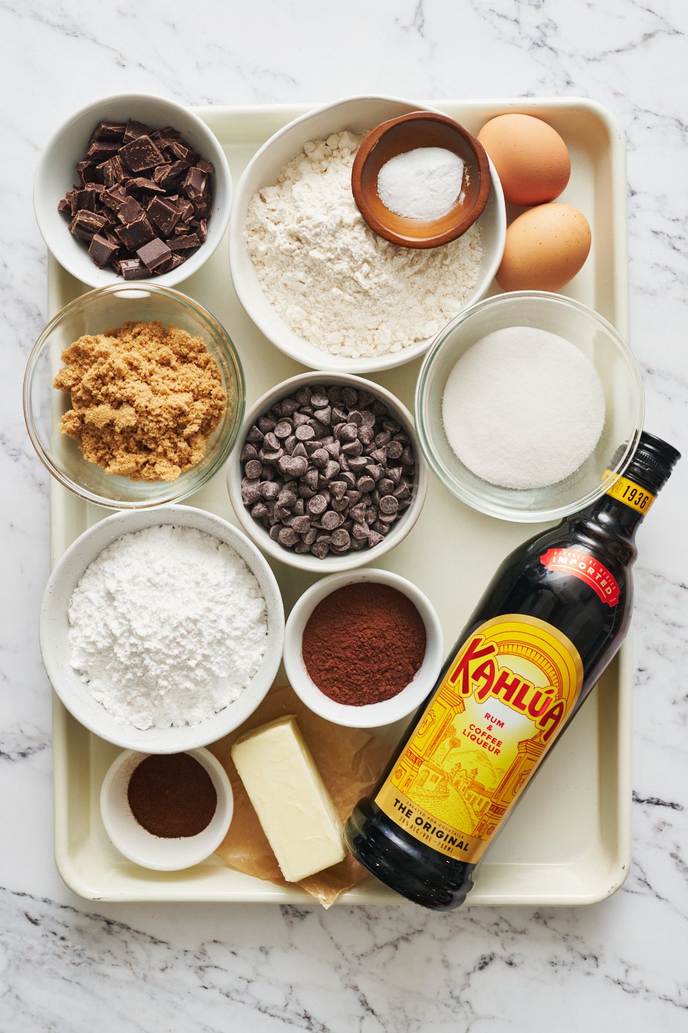 mise en place ingredients ready to assemble for this recipe.