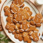 a whole batch of gingerbread cookies on a platter.