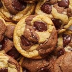 several Marbled Chocolate Chip Cookies.