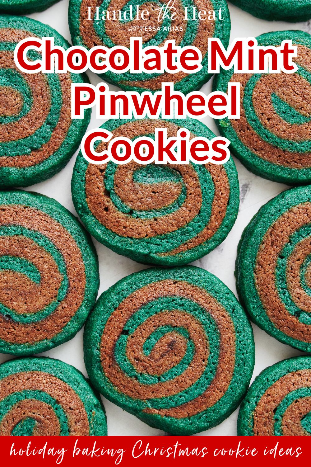 Chocolate Mint Pinwheel Cookies
