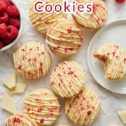 Raspberry Cream Sandwich Cookies pinterest collage.