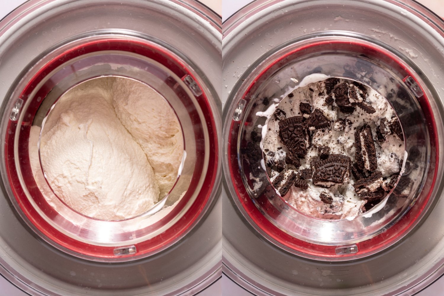 ice cream being churned in an ice cream maker