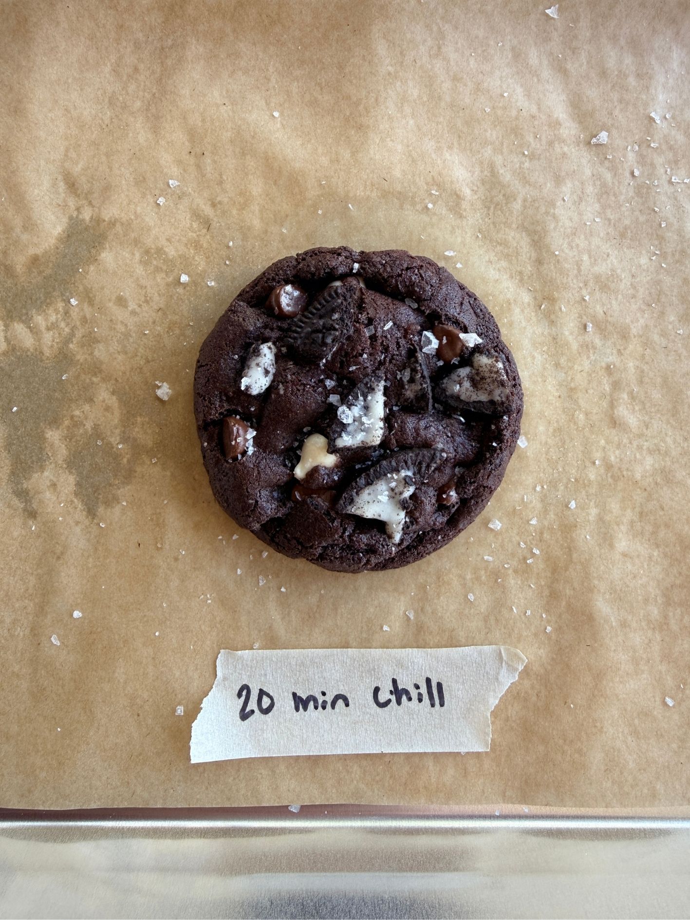 iPhone photo of perfect 20-minute chill time cookie
